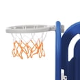 thumbnail image 6 of 4 in 1 Toddler Slide with Climber, Freestanding Toddler Slide with Basketball Hoop, Toddler Playset with Storage Space, Backyard Playground Toy for Kids for Indoor/Outdoor, Blue, 6 of 9