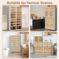 thumbnail image 3 of 9-Tier 36 Pairs Foldable Shoe Rack Organizer, HONEIER Large Plastic Shoes Organizer with Magnetic Door Collapsible Shoes Storage Box Shoe Cabinet Easy Assembly 66"H x 13"W x 34"L, 3 of 11