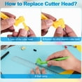 thumbnail image 4 of Uxcell 360 Degree Rotating Pen Cutter, 2 Pcs Craft Cutting Tool with Cutter Head, Black, White, 4 of 5