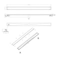 thumbnail image 5 of ALFI brand ABLD47B-BM 47" Black Matte Brushed Stainless Steel Linear Shower Drain with Solid Cover, 5 of 7