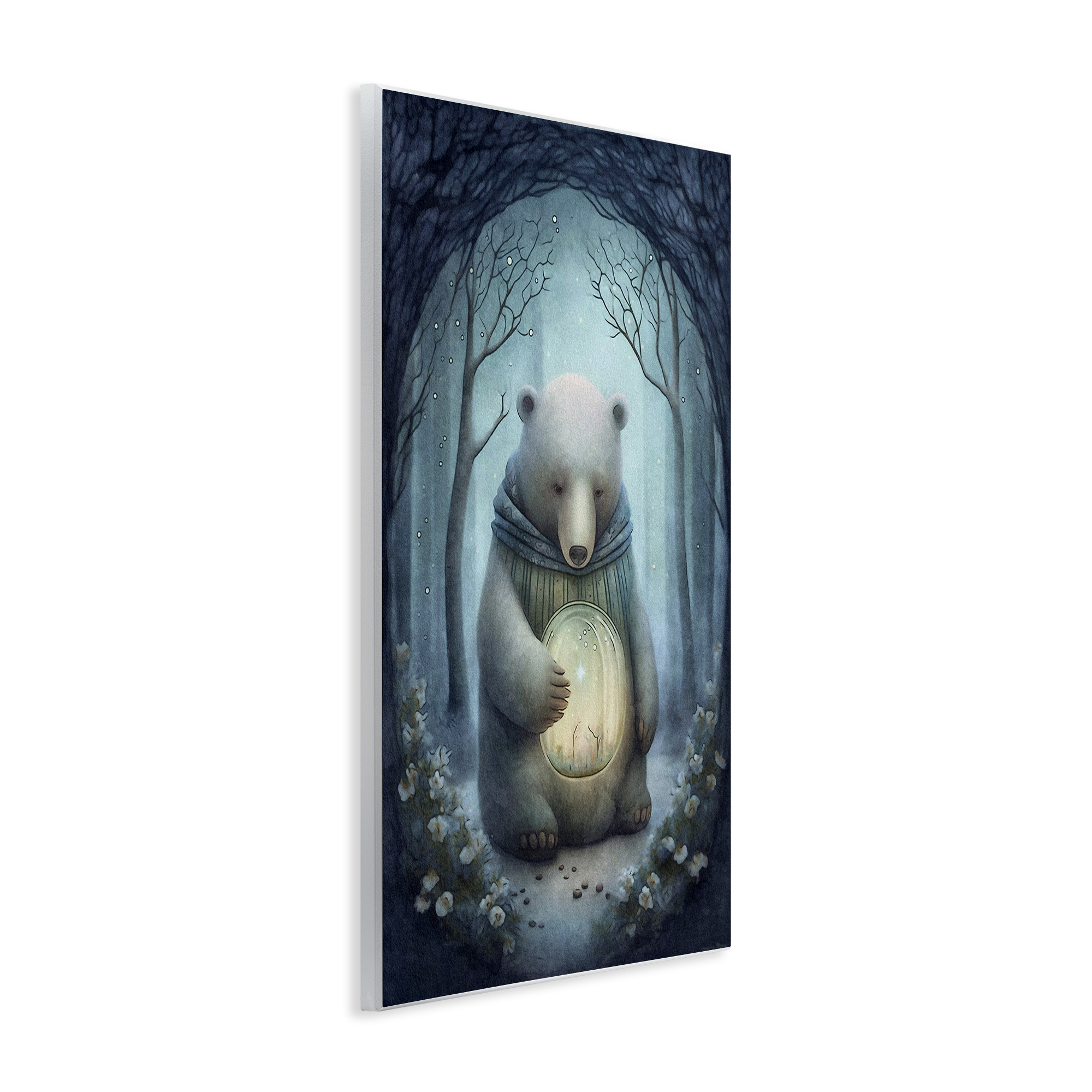 Stupell Industries Mystic Brown Bear Landscape Painting Unframed Art Print Wall Art, 10 x 15