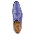 thumbnail image 4 of LIBERTYZENO Mens Purple Leather Oxford Dress Shoes Hornback Print Male, 4 of 8