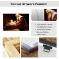 thumbnail image 6 of ZHONGYUTONG Nativity Canvas Wall Decor Christmas Wall Art Baby Jesus Birth of Jesus Picture Vintage Santa Claus Poster Print for Home Decor Framed (12" x 18"), 6 of 6