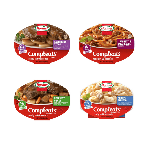 HORMEL COMPLEATS 8 Count Ready Meal Variety Pack – Real Food, Real Fast