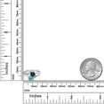 thumbnail image 3 of 10K Yellow Gold and 925 Silver Swiss Blue Topaz and Blue Sapphire and White Lab Grown Diamond Accent Engagement Ring for Women (1.28 Cttw, Gemstone November Birthstone, Round 5MM, Size 5), 3 of 4
