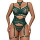 thumbnail image 4 of Conjuntos De Ropa Interior De Encaje, Cuello En V, Delgado, Tipo Push Up, Tipo Dividido, Cinturones De Liga, Ropa Interior Encantadora Para Dama Para Luna De Miel ANGGREK Otros, 4 of 8