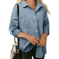 thumbnail image 2 of Clothing 2025 Super Soft Wrinkle Free Button Down Shirts for Women Formal Work Dress Blouses Tops Womens Button Down Shirts Boyfriend Long Sleeve Oversized Blouses Tops, 2 of 5