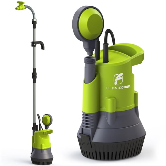 Fluentpower 1/2HP Submersible Water Butt Pump, Rain Barrel Pump 1050 GPH with Float Switch and 26ft Cable, Drainage Water for Rain Barrel, Ponds, Pools, Cellars and Hot tub