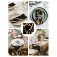 thumbnail image 3 of Black Gold Marble Cloth Napkins Set of 6 Reusable Dinner Napkins, Modern Geometric Textured Cocktail Napkin Washable Table Napkins for Wedding/Holiday Party/Baby Shower 20"x20", 3 of 7