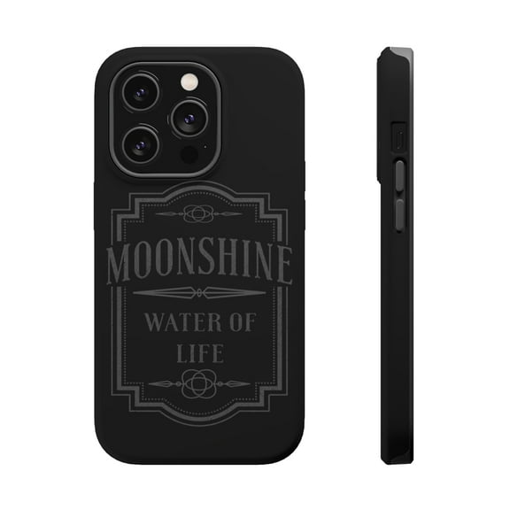 DistinctInk Tough Case for Apple iPhone 15 PRO (6.1" Screen), Compatible with MagSafe Charging - Moonshine - Water of Life