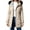 Beige, variant on Women's Winter Coat Fleece Lined Hooded Parka Zip Up Padded Jacket Mid-Length Outerwear for Work Daily Wear Fall Winter