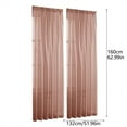 thumbnail image 4 of Curtain Set Privacy with Light Filtration in Solid Semi-Sheer Drapes for Any Room Polyester Curtain Pair for Living Spaces and, 4 of 6