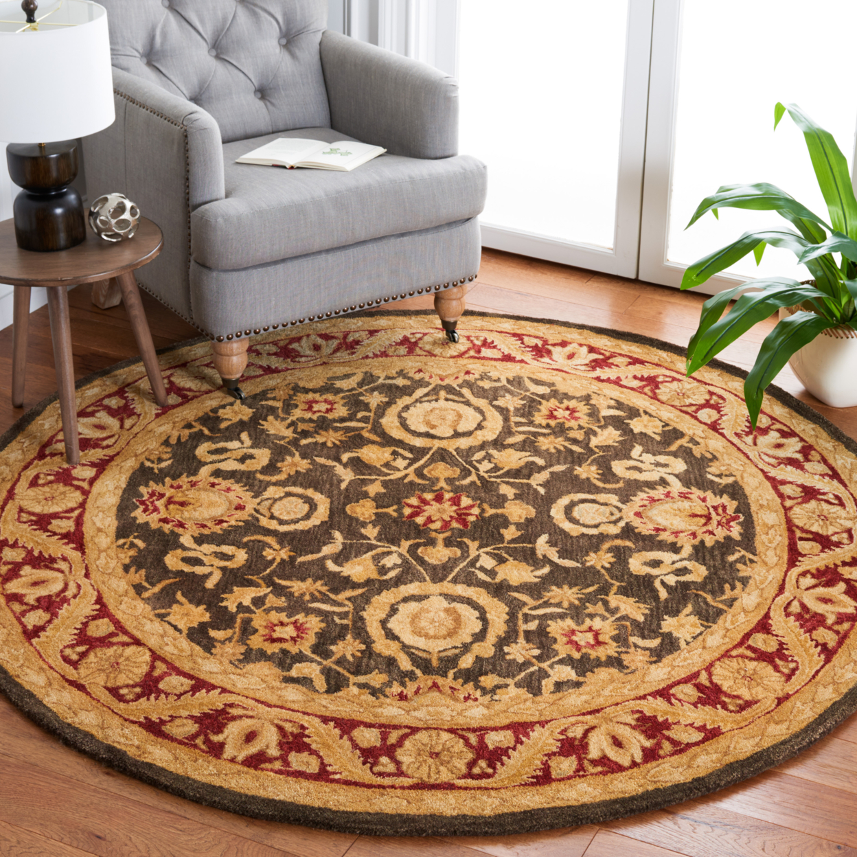 Safavieh Anatolia Spencer Traditional Wool Runner Rug, Charcoal/Red, 2'3" x 10' - image 2 of 10