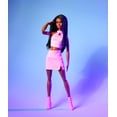 thumbnail image 2 of Barbie Looks Doll, Collectible No. 21 with Black Braids & Modern Y2K Fashion, Pink Halter Top & Faux-Leather Skirt with Ankle Boots, 2 of 5
