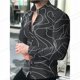 thumbnail image 1 of Camisas hawaianas a rayas, camisas de moda para hombre, blusas playeras de manga larga, camisas de rejilla, ropa para hombre, blusas con cuello vuelto, 1 of 6