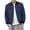 Blue, variant on Men's Bomber Jacket Pullover Outerwear Stand Collar Elastic Solid Color Full Zip Outerwear Flight Jacket Red