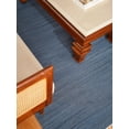 thumbnail image 5 of Rugsotic Carpets Hand Woven Flat Weave Kilim Wool Eco-Friendly 3'x5' Area Rugs Rectangle Blue Plain Solid Design Low Pile Indoor Handmade Rug for Living Room, Bedroom D00111, 5 of 6