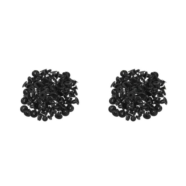 Sidaley Negro Durable y remaches para automóviles - Sujetador confiable Clip de empuje Panel de ajuste de puerta Clips de sujeción Clips para Paquete 1 (100PCS) 2piezas