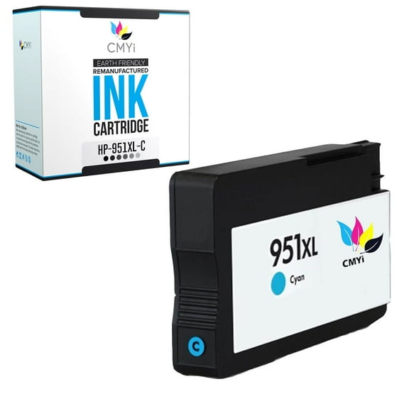 CMYi 951XL Cyan 1-Pack Ink Cartridge compatible for HP 951XL - OfficeJet Pro 251dw, 276dw MFP, 8100 - N811a, 8600, 8600 Plus, 8600 Premium, 8610, 8615, 8616, 8620, 8625, 8630, 8640, 8660 (1 Cyan)