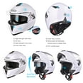 AHR Motorcycle Helmet Dual Visor Modular Flip up Full Face Helmet DOT