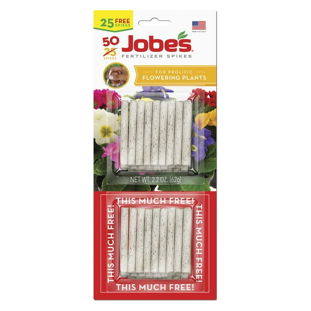 Jobes 5201T Flowering Plant Food Spikes 10104, 50Pack