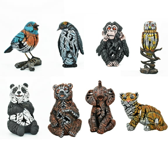 Adam and Friends Stone Resin Wilderness Statue Collection Sculpture 8-Piece Multi