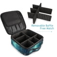 thumbnail image 4 of FORMRS Travel Makeup Bag Large Capacity Train Case Cosmetic Organizer with Adjustable Dividers, Magical Forest Glowing Lights, 4 of 8