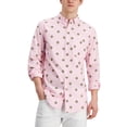 thumbnail image 1 of Club Room Men’s Crest-Print Shirt, Light Pink/L, 1 of 3