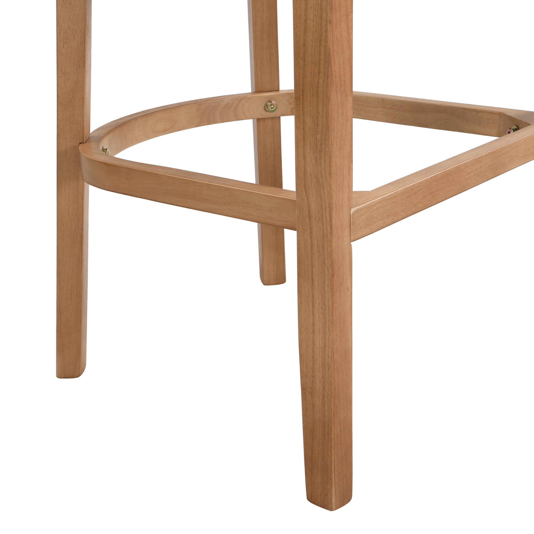 Christopher Knight Home 29.5" Upholstered Bar Stools, Wood Frame with Rattan Back, Natural, Set of 2