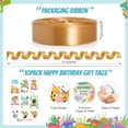thumbnail image 3 of Dinosaur Wrapping Paper Birthday Boy - 3 Rolls Cute Dino, Jungle Animal & Crocodile Gift Wrap with Cutting Lines, Gold Ribbon & Gift Tags, Birthday, Baby Shower & Dinosaur Party Favor, 17 x 120 in, 3 of 4