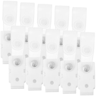 Advantus Clear Badge Holders With Metal Clip - Box Of 100, Vinyl ID Badge Straps
