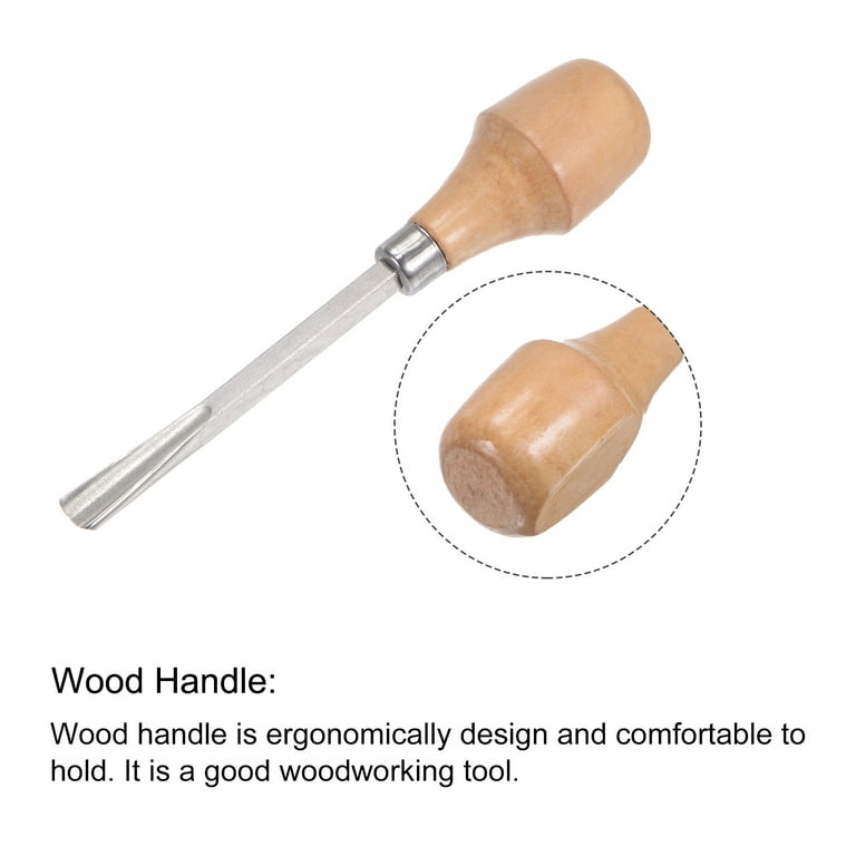 9mm Tip 5 Length Carbon Steel Straight Half-round Wood Carving Chisels