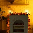 thumbnail image 4 of Coolmade 2 Pack 19.6ft Fall Decor for Home Thanksgiving Decorations Lighted Fall Garland Maple Leaves with 20 LED Battery Operated Indoor Outdoor String Lights Garland Autumn Harvest Party Décor, 4 of 7