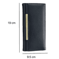 thumbnail image 4 of Cartera Monedero Larga De Cuero Lujo Dama Billetera Elegante negro, 4 of 4