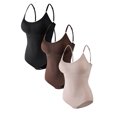 thumbnail image 2 of 3 pieces Womens Shapewear Tummy Control Scoop Neck Sculpting Bodysuit, Sizes S to 5XL, Style, 2 of 19