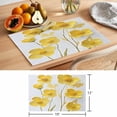 thumbnail image 6 of Yellow Flower Placemats Set of 2, Watercolor Floral Leaf Rustic Plant Botanical Farmhouse Non-Slip Place Mats Washable Table Mats for Kitchen Dining Table Decorations Indoor/Outdoor, 6 of 9