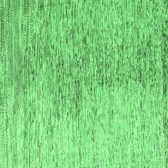 Ahgly Company Indoor Square Oriental Emerald Green Modern Area Rugs, 4' Square