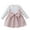 Pink, variant on Baby Girls Cute Dresses Princess Bow Patchwork Long Sleeve A-Line Dress Sweet Fall Casual Infant Girl Outfits Red 6 Months