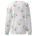 thumbnail image 2 of Gibobby Sudaderas para mujer navidad Blusa de manga larga con cuello en O para mujer, para uso diario, en casa, al libre, con estampado navideño(Blanco,CH), 2 of 5