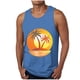 thumbnail image 1 of Camiseta sin mangas de cuello redondo para hombre, informal, a la moda, sin mangas, con estampado, blusa deportiva de cuello redondo para hombre, 1 of 4