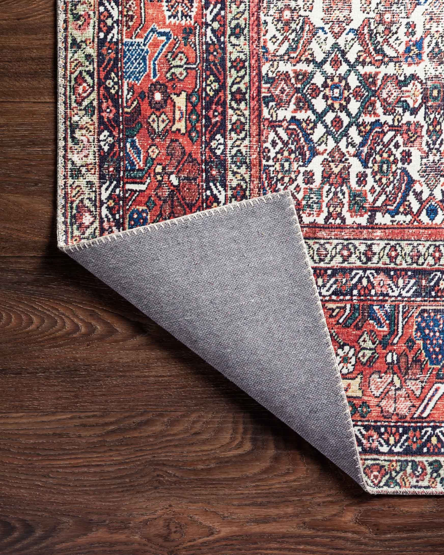 Loloi Layla LAY-12 Printed Ivory / Brick Oriental Area Rug 2'-6" x 9'-6"