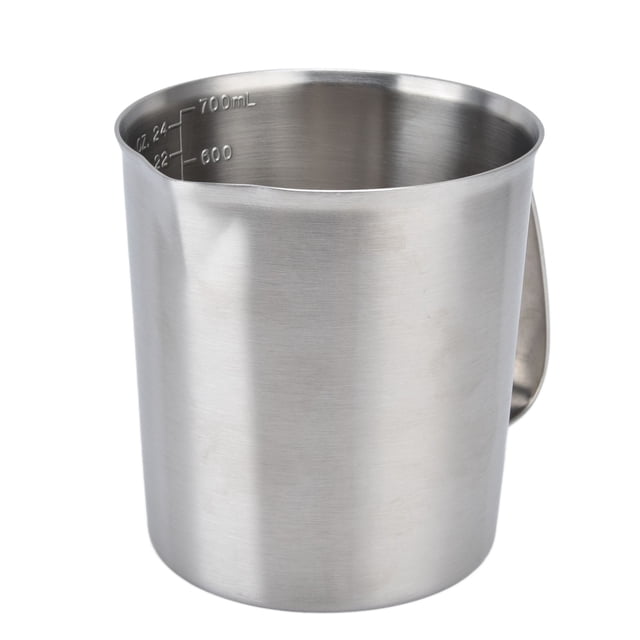 Taza medidora de cocina, taza medidora, taza para espumar leche de acero inoxidable 304, taza de acero inoxidable de grado profesional