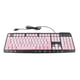 thumbnail image 1 of Teclado USB con cable ultrafino de dibujos animados para ordenador portátil de oficina en casa Universal (negro y rosa), 1 of 8