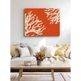 thumbnail image 4 of Coral Orange Wall Art for Living Room,Canvas Picture Wall Decor for Bathroom Bedroom,Coastal White Ocean Marine Nautical Beach Painting Artwork for Office Kitchen Hallway Dining Room Decor 24"x32", 4 of 8