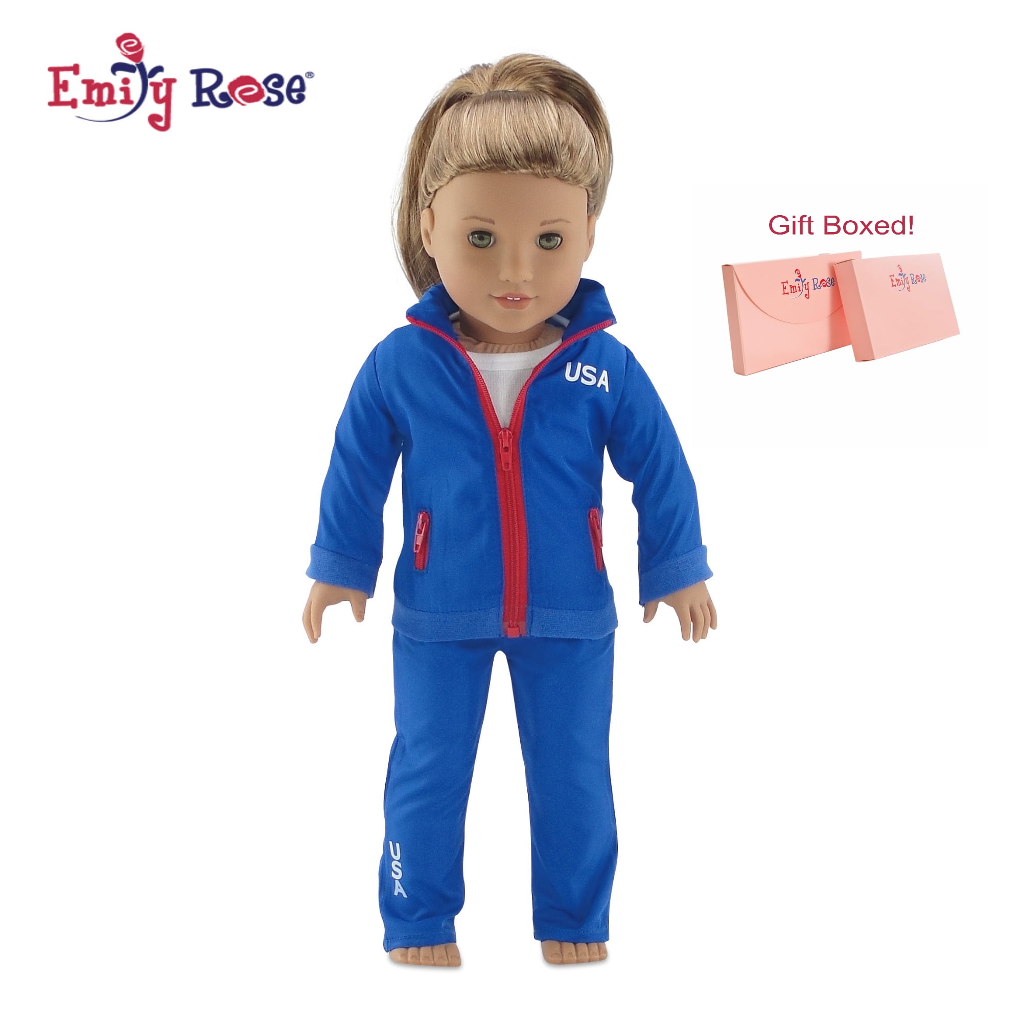 Easter Bunny Rain Doll Outfit 4 Pcs Set Designed for 18 Inch American Girl Dolls AG Outerwear