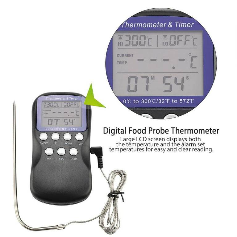 YLSHRF Digital Wired Barbecue BBQ Meat Oven Electronic Thermometer Grill  Cooking Food Probe, Digital BBQ Thermometer, Digital Meat Thermometer 