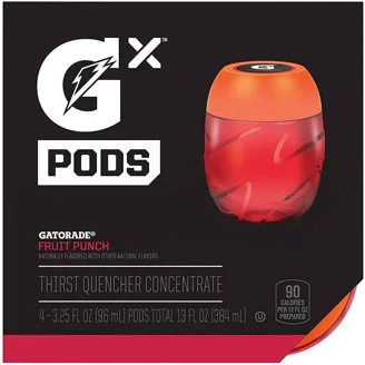 Gatorade Gx Hydration System, Non-Slip Gx Squeeze Bottles Gx Sports Drink Concentrate Pods 16 Count