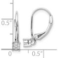 thumbnail image 4 of 14K White Gold Diamond Cluster Leverback Earrings (15 X 11) Made In India em5489-005-wa, 4 of 5