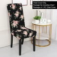 thumbnail image 2 of Unique Bargains Stretch Spandex Dining Chair Slipcover Black and Pink M, 2 of 8