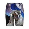 thumbnail image 4 of Wukai Astronaut in Outer Space Men’s Short Pajama Pants With Pockets Soft Sleep Pj Shorts for Men-3X-Large, 4 of 6